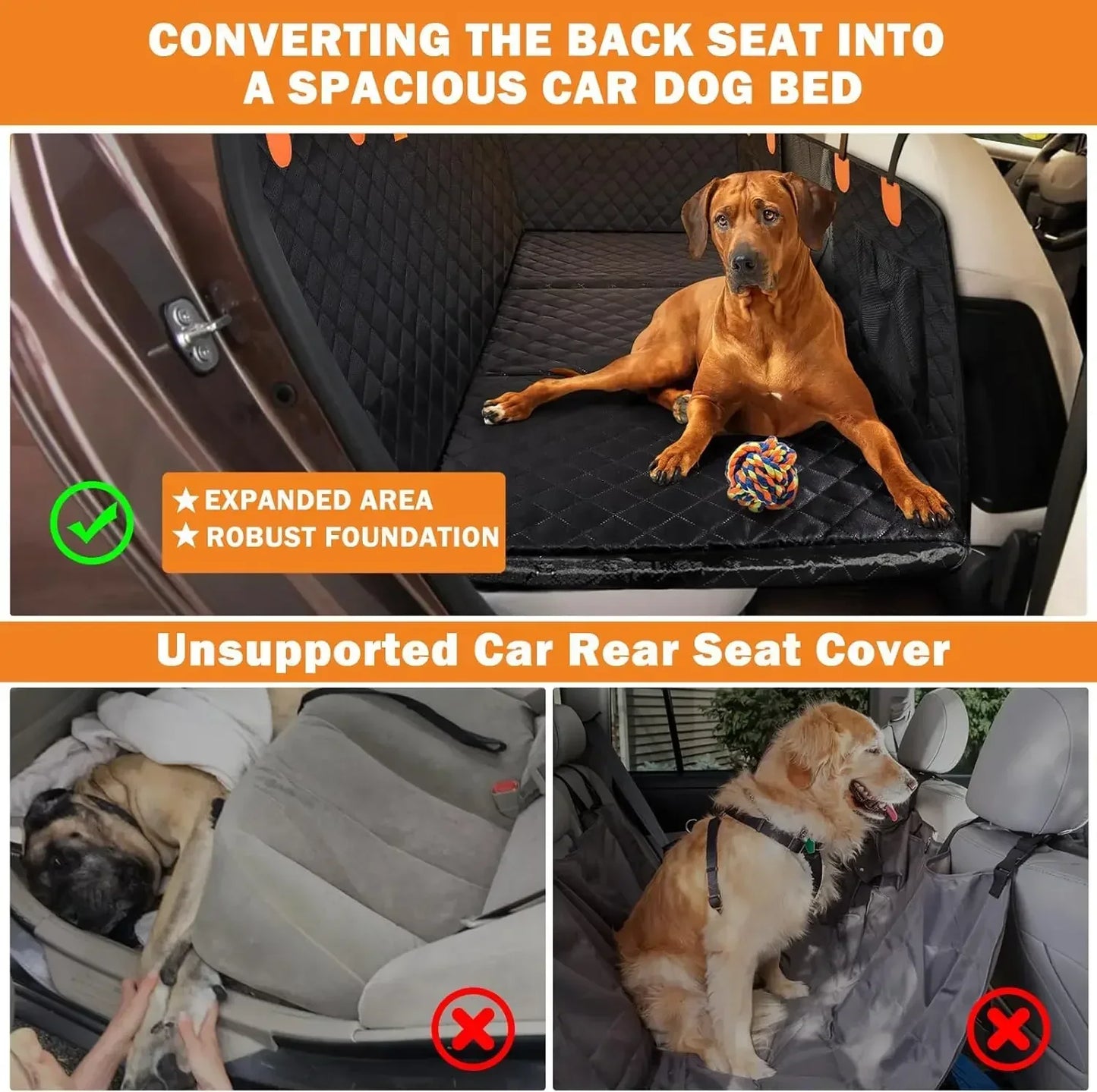 RuffRover 2.0™ - Hard Bottom Dog Car Seat Protector